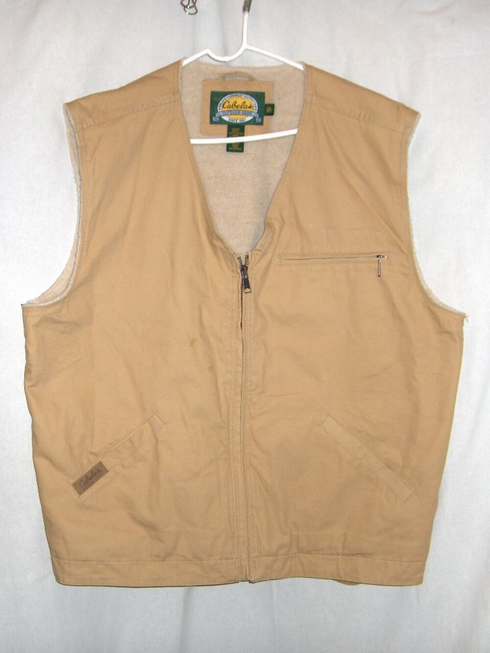 Cabelas Sherpa Lined Vest, 2XL, Measures 55" Chest,